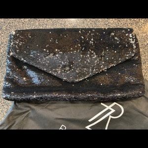 Rachel Zoe Black Sequin Purse/Clutch